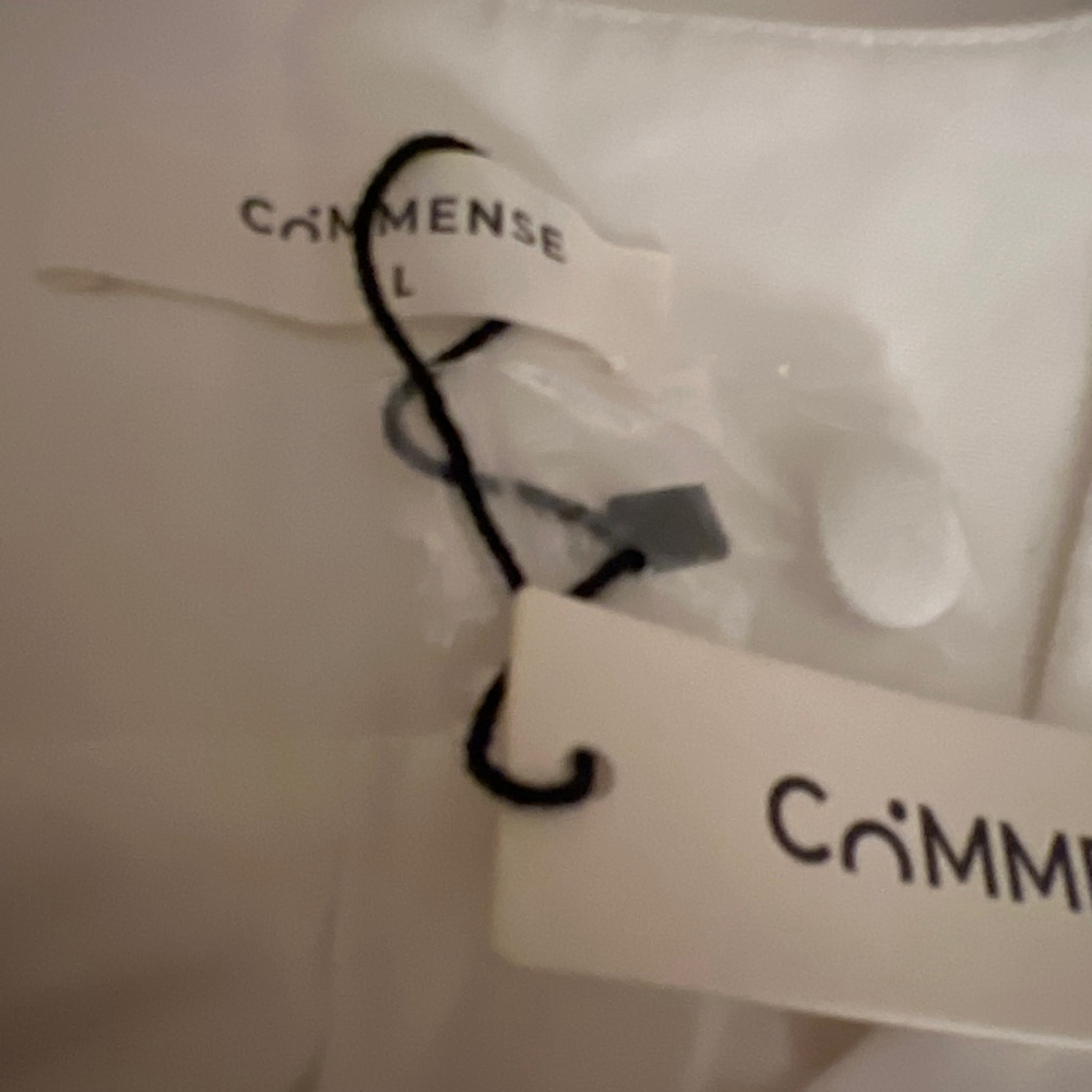 NWT COMMENSE White Button Detail Sleeveless Vest L - Picture 5 of 5